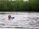 Plavání v rybníku u Kačerova [Autor: Martin Jílek]