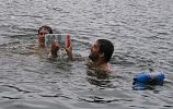 Plavání v rybníku u Kačerova [Author: Martin Jílek]